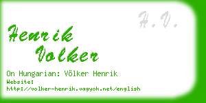 henrik volker business card