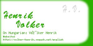 henrik volker business card